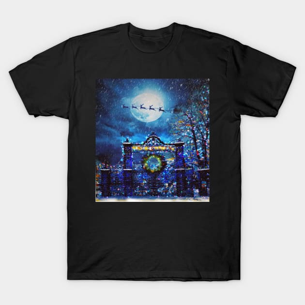 Halifax Public Gardens at Christmastime T-Shirt by Shoryotombo